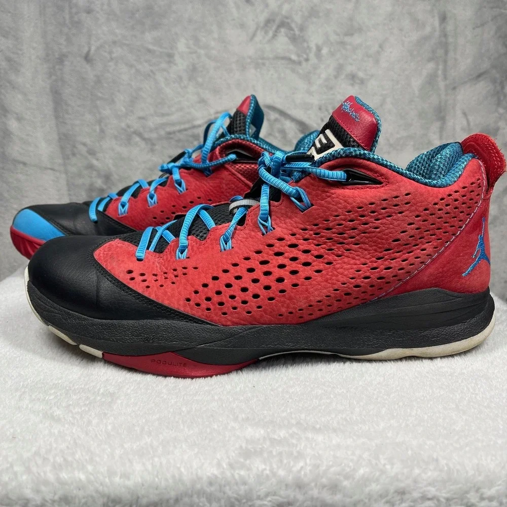 Nike Air Jordan CP3‎ VII Basketball Men Shoes Black/Red/Blue 616805-607 Size 13